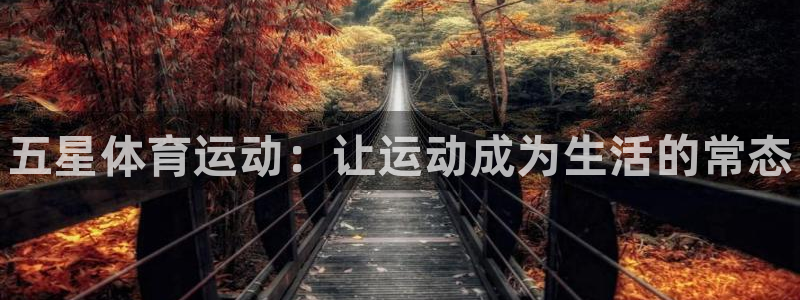 凯发官方正版app官网：五星体育运动：让运动成为生活